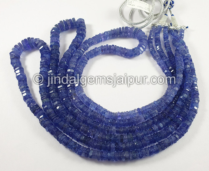 Tanzanite Step Cut Bolt Shape Beads