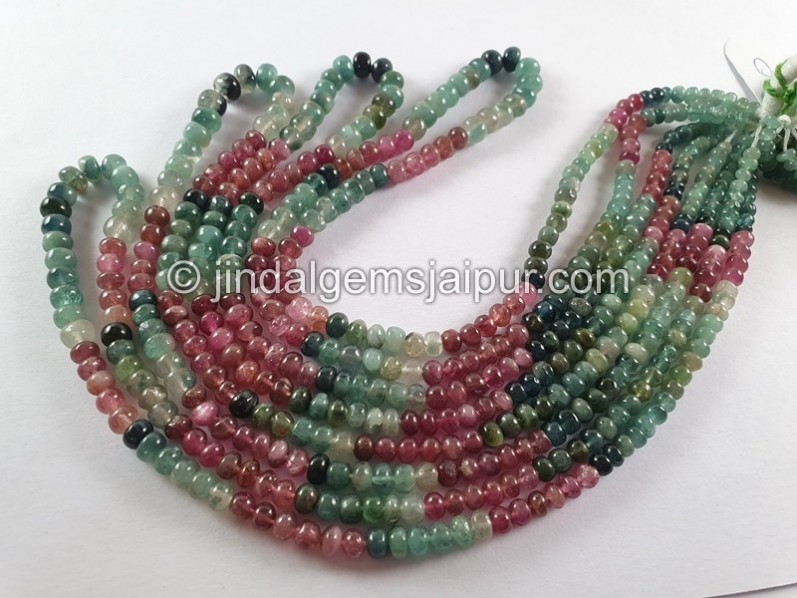 Tourmaline Smooth Roundelle Beads -- TURA467