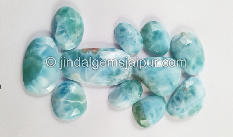Larimar Rose Cut Slices