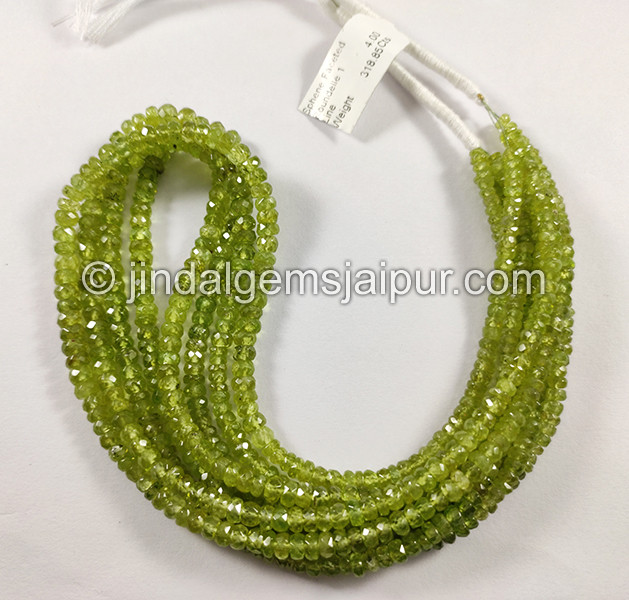 Sphene Faceted Roundelle Shape Beads