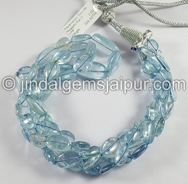 Aquamarine Smooth Nuggets Shape Beads