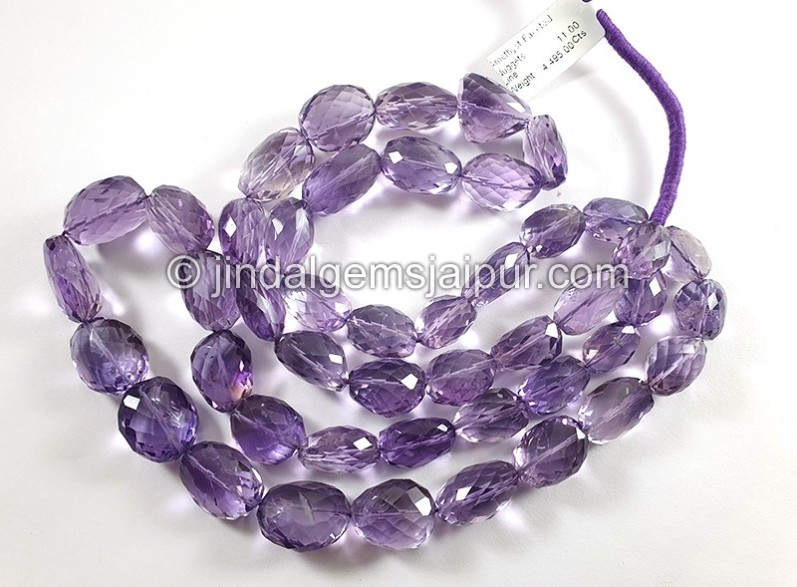 Amethyst Faceted Nuggets Shape Beads