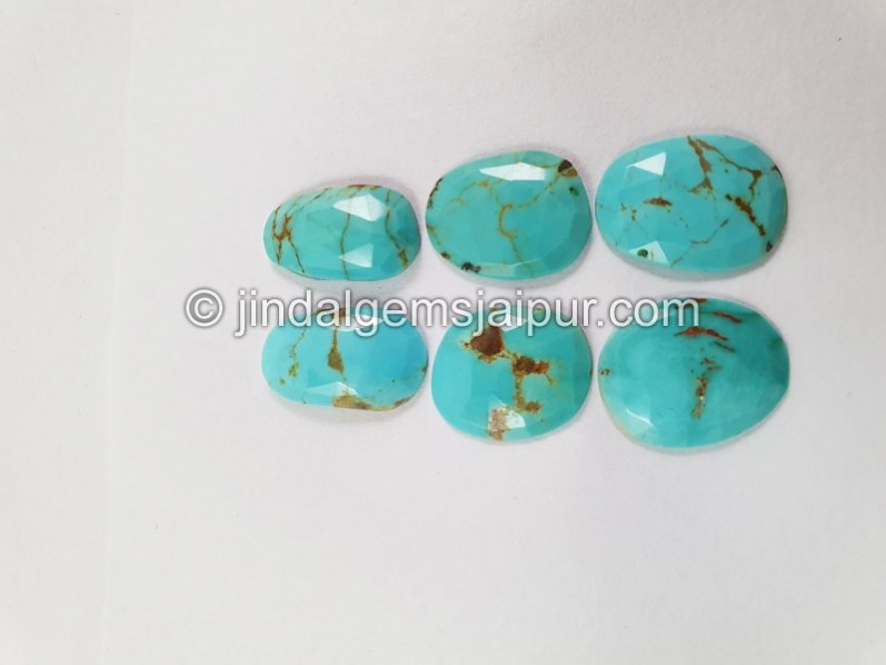 Golden Spiderweb Turquoise Rose Cut Slices