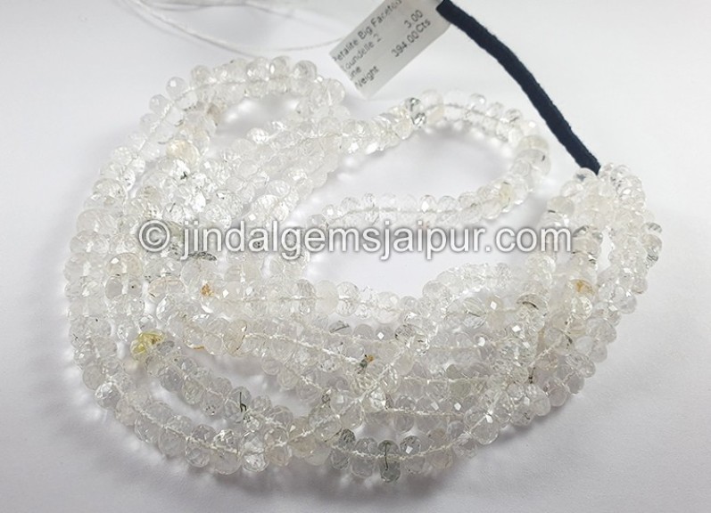 Petalite Big Faceted Roundelle Shape Beads