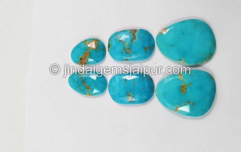 Golden Spiderweb Turquoise Rose Cut Slices