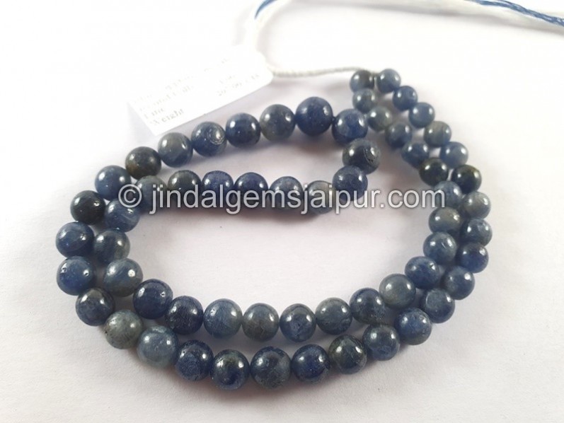 Blue Sapphire Smooth Round Balls Beads