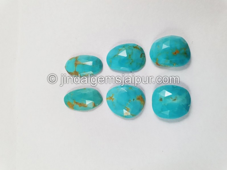 Golden Spiderweb Turquoise Rose Cut Slices