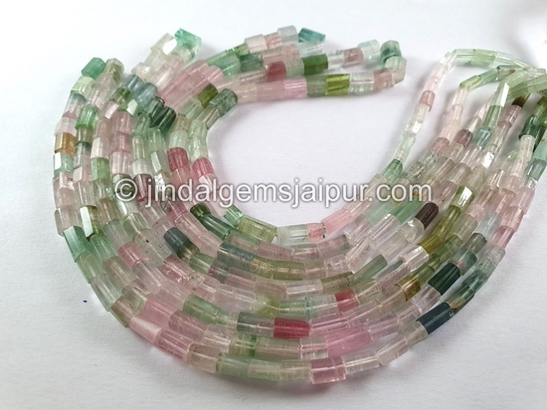 Afghan Tourmaline Step Cut Pipe Beads --  TURA465