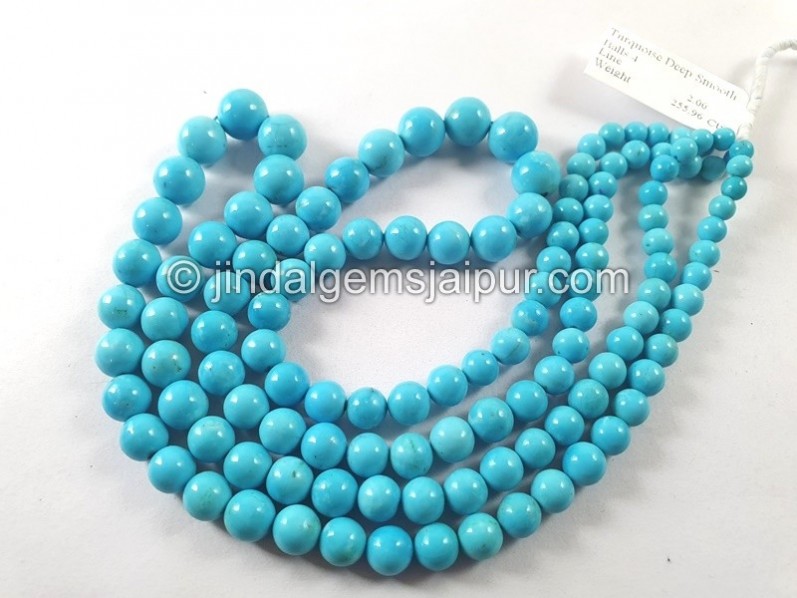 Turquoise Arizona Smooth Balls Beads
