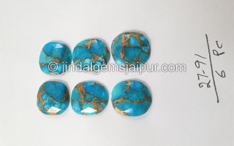 Copper Mohave Turquoise Rose Cut Slices -- DETRQ222