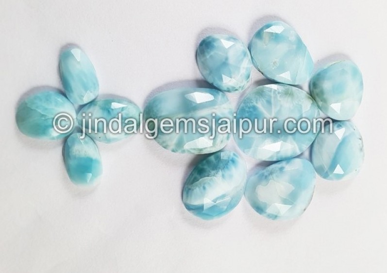 Larimar Rose Cut Slices