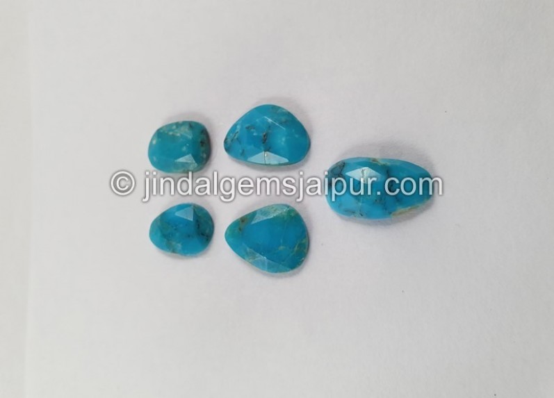 Black Spiderweb Turquoise Rose Cut Slices