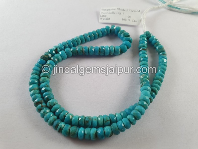 Turquoise Faceted Roundelle Beads
