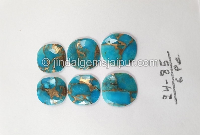 Copper Mohave Turquoise Rose Cut Slices