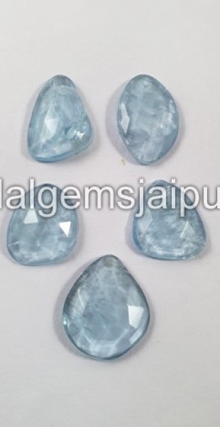 Aquamarine Rose Cut Slices