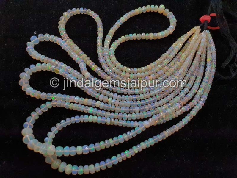 Canary Yellow Ethiopian Opal Far Faceted Roundelle Beads