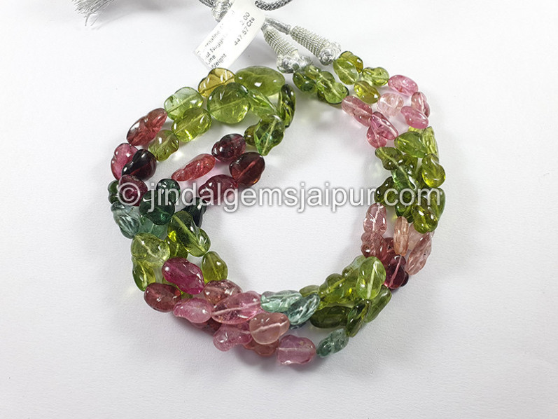 Tourmaline Mughal Cut Nuggets Shape Beads