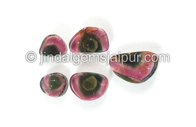 Watermelon Tourmaline Smooth Slices -- DETUR190