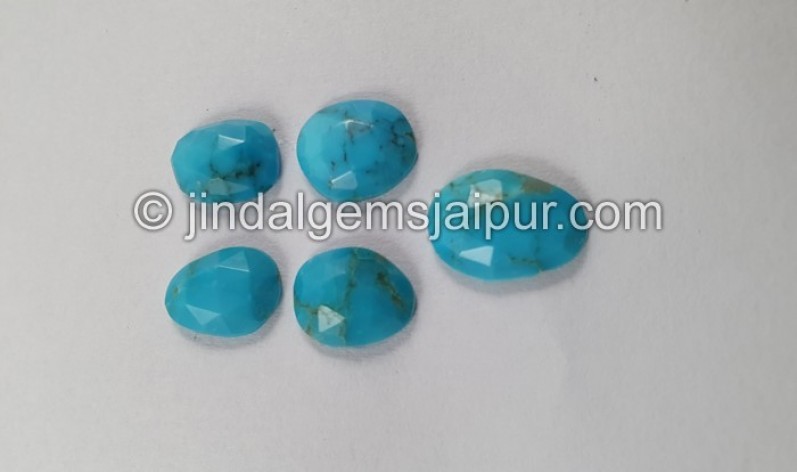 Black Spiderweb Turquoise Rose Cut Slices