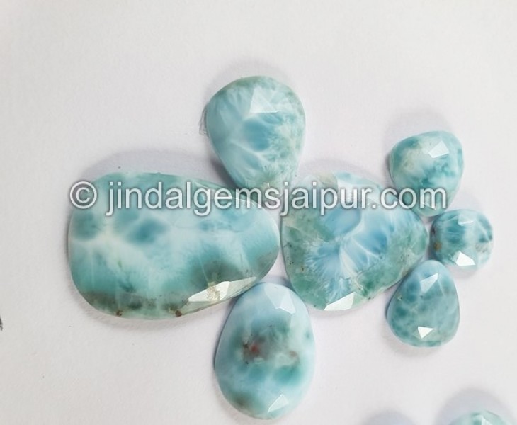 Larimar Rose Cut Slices