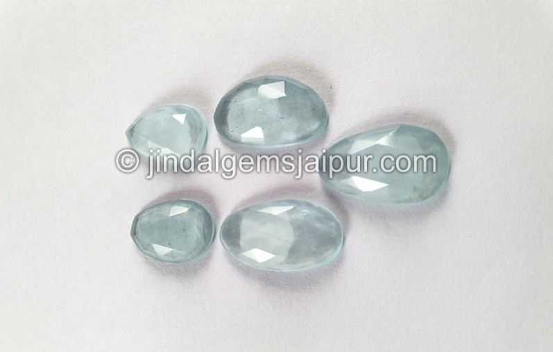 Milky Aquamarine Rose Cut Slices -- DEAQMA150