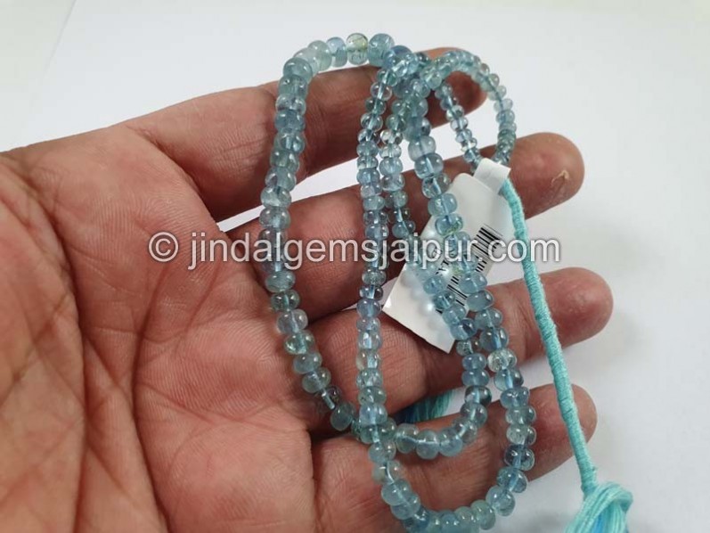 Aquamarine Smooth Roundelle Beads