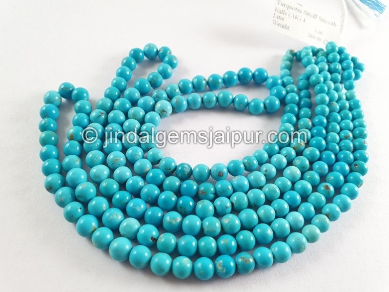 Turquoise Smooth Round Ball Shape Beads