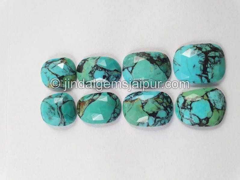 Black Spiderweb Turquoise Rose Cut Slices