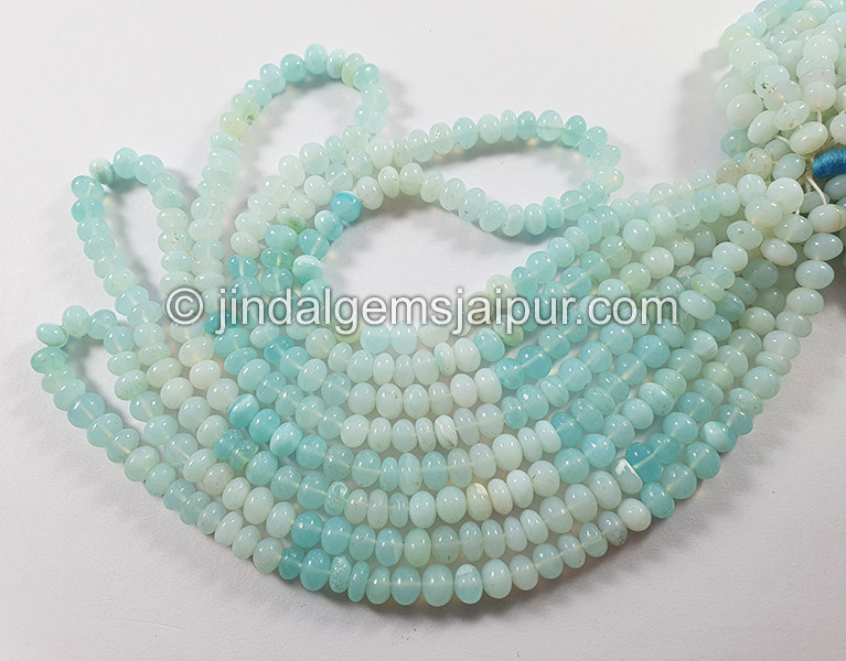 Multi Opal Smooth Roundelle Shape Beads