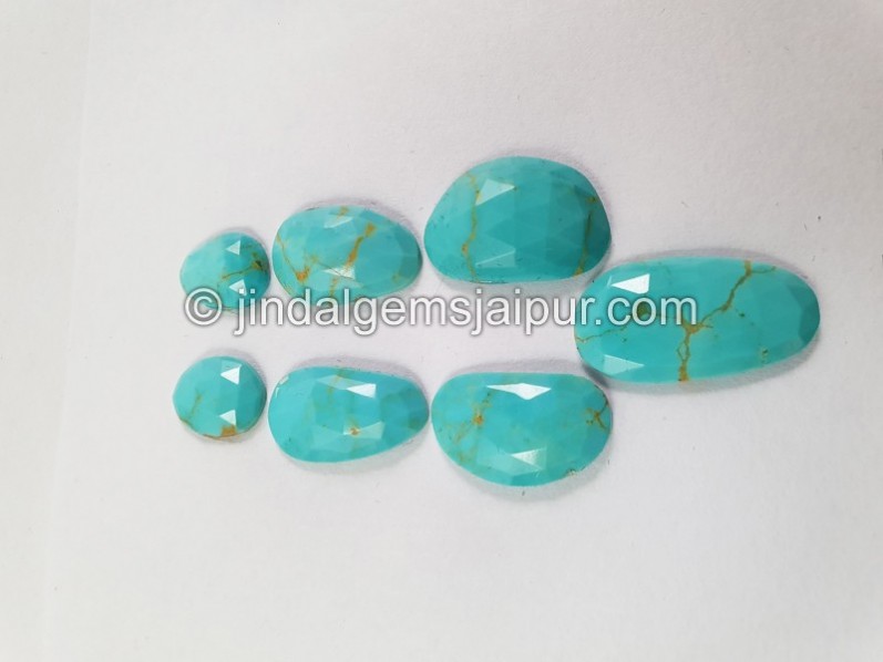 Golden Spiderweb Turquoise Rose Cut Slices