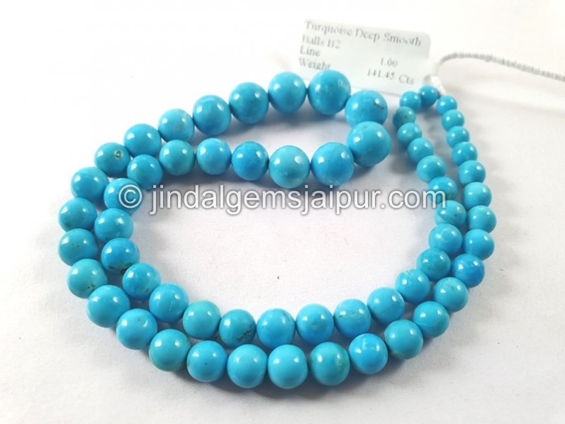 Turquoise Arizona Smooth Balls Beads
