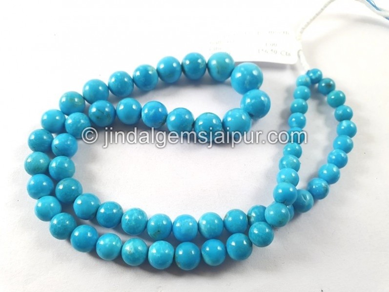 Turquoise Arizona Smooth Balls Shape Beads