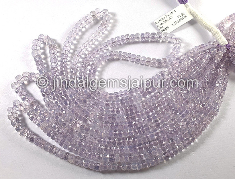 Scorolite Faceted Roundelle Shape Beads