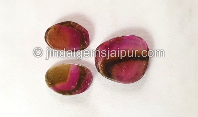 Watermelon Tourmaline Smooth Slices -- DETUR175