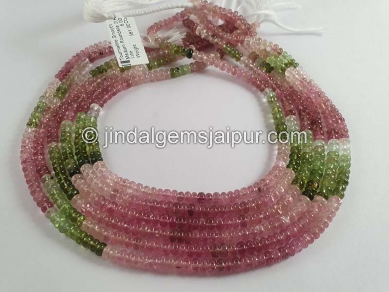 Tourmaline Smooth Roundelle Beads