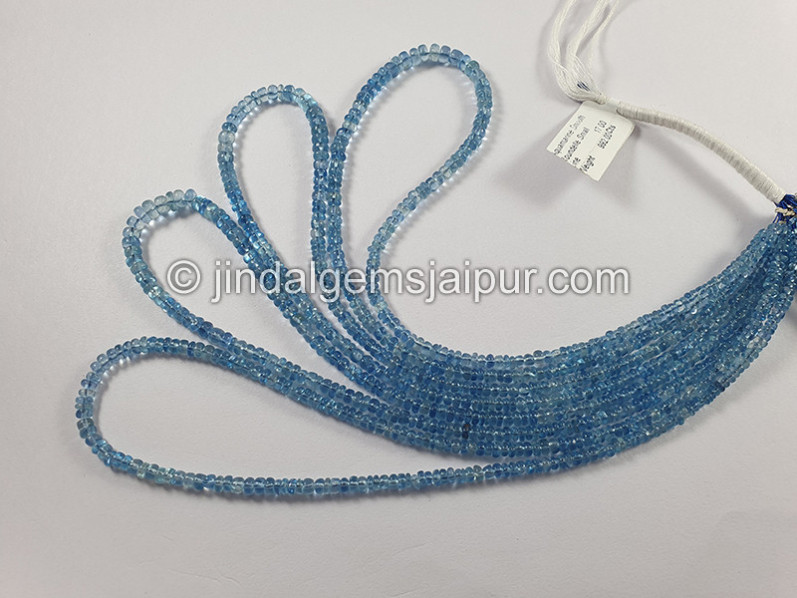 Devil Aquamarine Smooth Roundelle Beads