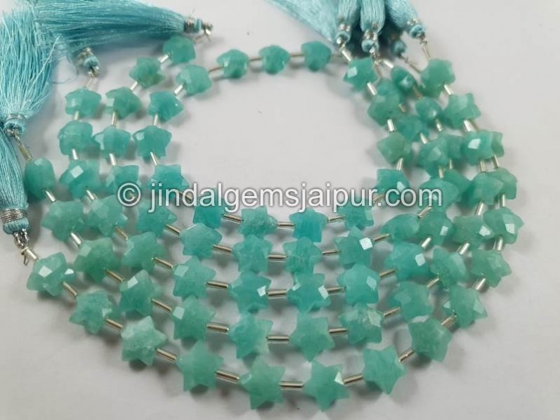 Amazonite Faceted Star Beads