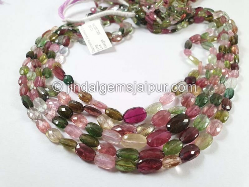 Tourmaline Faceted Oval Beads