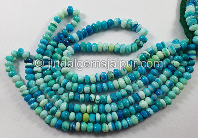 Multi Opal Smooth Roundelle Shape Beads