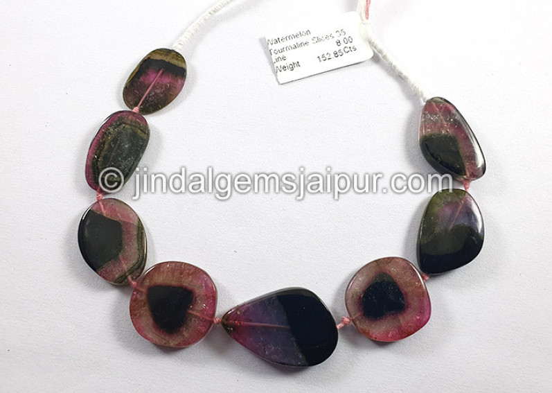 Watermelon Tourmaline Smooth Slices