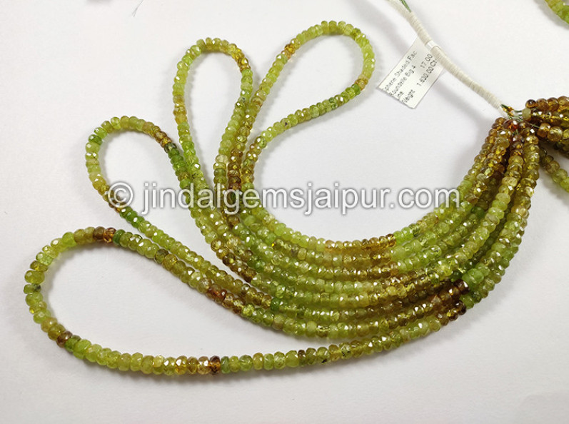 Sphene Shaded Faceted Roundelle Shape Big Beads