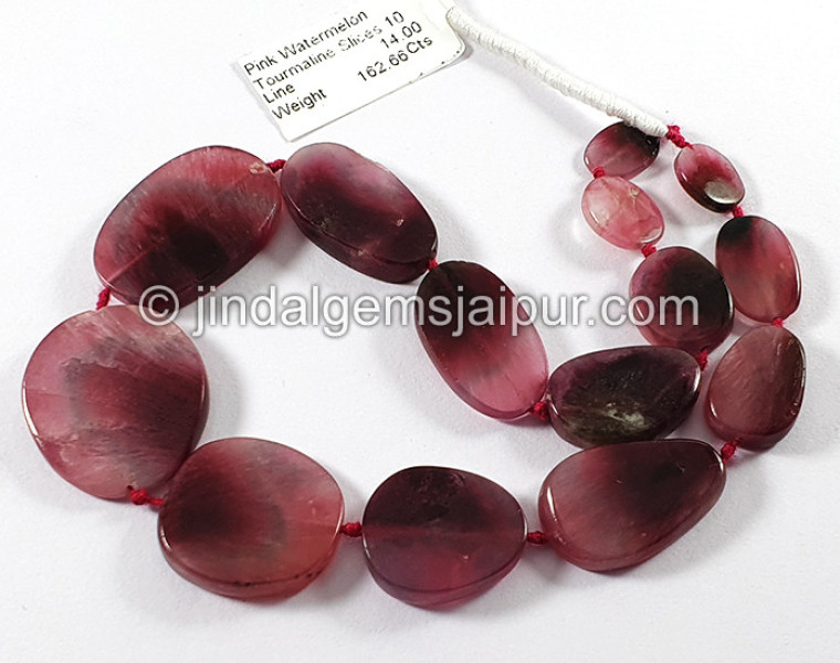 Pink Watermelon Tourmaline Smooth Slices