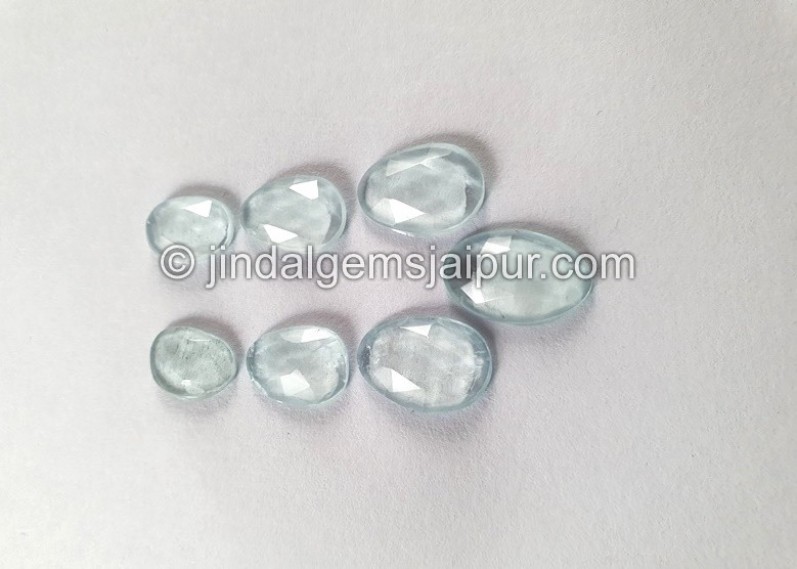 Milky Aquamarine Rose Cut Slices -- DEAQMA142