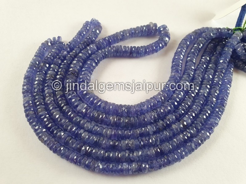 Tanzanite Faceted Tyre Beads