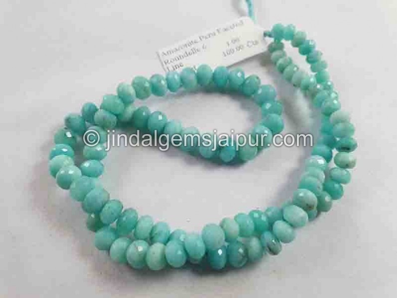 Peruvian Amazonite Faceted Roundelle Beads