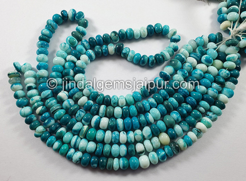 Multi Opal Smooth Roundelle Shape Beads