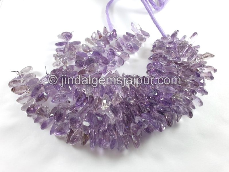 Amethyst Cut Pear Shape Big Beads