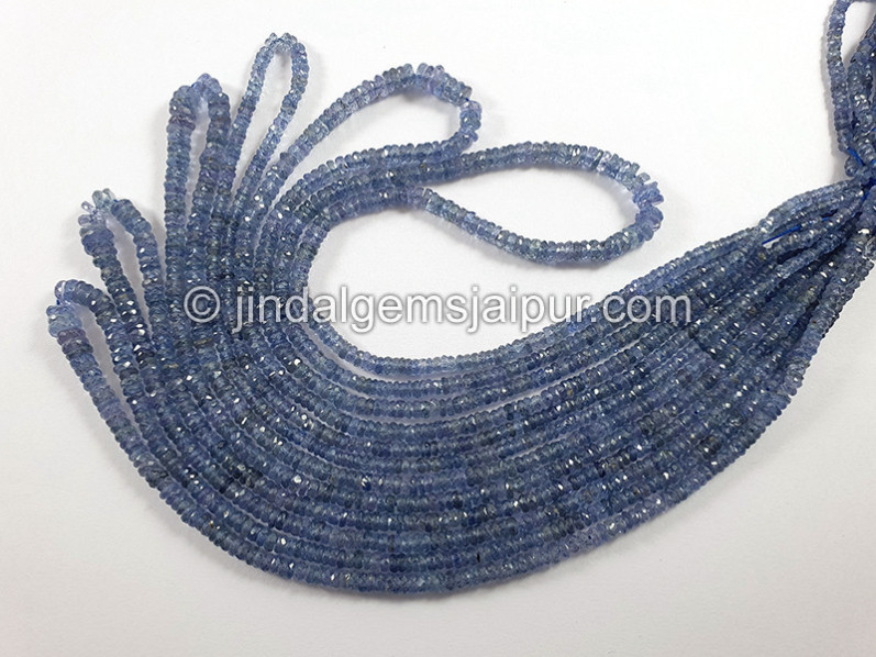 Blue Sapphire Faceted Tyre Shape Beads