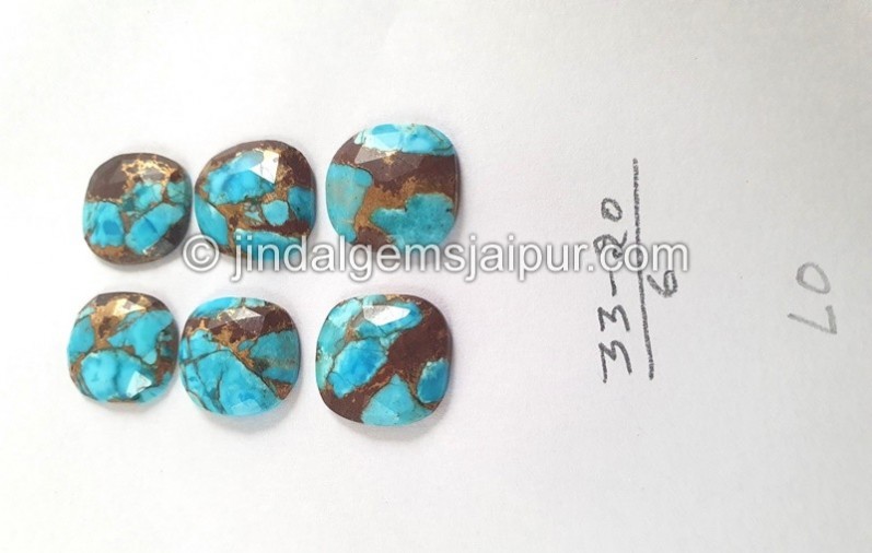 Copper Lava Mohave Turquoise Rose Cut Slices