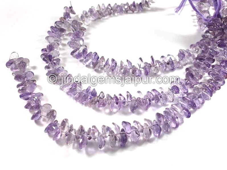 Amethyst Cut Pear Shape Small Beads